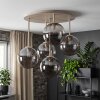 Chehalis plafonnier boule rétro 5 lampes G9, abat-jour globe ø 45 cm