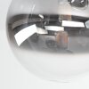 Plafonnier moderne Chehalis à 5 abat-jour ronds en verre clair et fumé, ø 15 cm