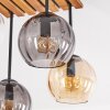 Plafonnier Koyoto 4 lumières E14, globes suspendus, style boho vintage