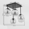 Koyoto plafonnier 4 lumières à globes, luminaire de plafond moderne