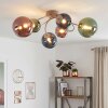 Chehalis plafonnier à boules 6 lumières ø 64 cm, style moderne rétro