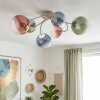 Chehalis plafonnier boule moderne 6 lumières, lampe de plafond ronde Ø 64 cm
