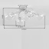 Chehalis plafonnier boule 6 flammes G9 Ø 64 cm, luminaire de plafond rétro