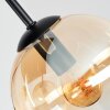 Plafonnier Koyoto lampe de plafond 4 lumières E14, abat-jour globe vintage