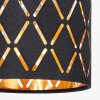 Spot de plafond Alsen, abat-jour ajourés à chevrons or et noir, têtes orientables
