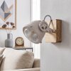 Applique murale Herford, projecteur conique orientable écru avec abat-jour sable