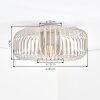 Plafonnier cage scandinave Wemude, structure ronde ajourée couleur sable, E27