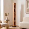 Lampadaire Sernadelo moderne à structure verticale écrue en bois et métal, 4 lumières