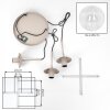 Suspension moderne Gastor, trois abat-jour en verre clair en grappe pour la table à manger