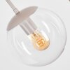 Suspension moderne Gastor, trois abat-jour en verre clair en grappe pour la table à manger