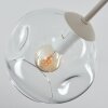 Plafonnier Ripoll moderne à 7 abat-jour en verre clair disposés en grappe, E14