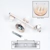 Applique murale moderne Koyoto, set de 2 à 3 lumières, abat-jour ronds ambrés et clairs