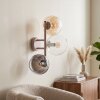 Applique murale Koyoto moderne, 3 lumières, abat-jour en verre fumé, ambre et clair