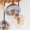 Plafonnier à 4 lumières Gastor, cluster en verre fumé, ambre et clair