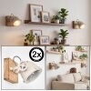 Applique murale orientable moderne Herford, lot de 2, écru, pour le coin lecture