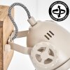 Applique murale orientable moderne Herford, lot de 2, écru, pour le coin lecture