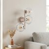 Applique murale moderne Ripoll à 3 lumières avec abat-jour en verre clair