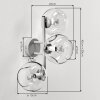 Applique murale moderne Ripoll à 3 lumières avec abat-jour en verre clair