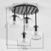 Plafonnier moderne Koyoto à 4 lumières, abat-jour ronds, pour la table à manger
