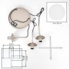 Suspension Gastor, trois abat-jour ronds blancs, pour la table à manger, réglable au montage