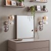 Applique murale moderne Gastor, lot de 2, 3 abat-jour fumés, ambrés et clairs