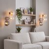 Applique murale moderne Gastor, lot de 2, 3 abat-jour fumés, ambrés et clairs