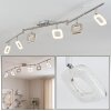 Plafonnier linéaire Villenauxe, LED 3000 Kelvin blanc chaud, modules carrés orientables