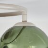 Plafonnier moderne à trois abat-jour ronds Koyoto en verre bleu, vert et or, E14