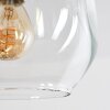 Plafonnier moderne Ripoll à 4 lumières, socle sable à lattes de bois