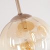 Plafonnier moderne Koyoto à 4 lumières, abat-jour en verre ambre et clair