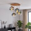 Plafonnier moderne Gastor ø 39,5 cm à 4 abat-jour bleus, verts, chromés, fumés et clairs