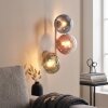 Applique murale moderne Gastor avec trois abat-jour ronds en verre multicolores, E14