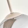 Plafonnier moderne Koyoto avec 4 abat-jour ronds en verre fumé et clair