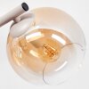 Applique murale moderne Koyoto en lot de 2 avec 3 abat-jour en verre fumé, ambre et clair