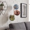 Applique murale Koyoto moderne à 3 lumières avec abat-jour cuivrés, bleus et verts