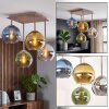 Suspension moderne Koyoto en grappe de 4 abat-jour multicolores, ø 15 cm
