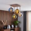Suspension moderne Koyoto en grappe de 4 abat-jour multicolores, ø 15 cm