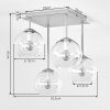 Suspension moderne Koyoto en grappe de 4 abat-jour multicolores, ø 15 cm