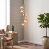 Lampadaire moderne Koyoto à 6 abat-jour ronds en verre ambré disposés en grappe, ø 15 cm, E14