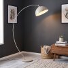 Lampadaire arqué Miranda avec abat-jour en métal sable orientable, pour le canapé, E27