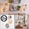Applique murale moderne Gastor, lot de 2, à 3 abat-jour ronds alignés