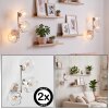 Applique murale moderne Ripoll, lot de 2, trois abat-jour en verre clair