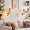 Applique murale moderne Koyoto, lot de 2, trois abat-jour ronds fumés verticaux
