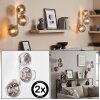 Applique murale moderne Koyoto en lot de 2, 3 abat-jour fumés et clairs