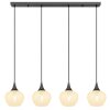 Maxy Globo suspension à 4 lampes E27 design pour salle à manger et cuisine