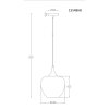 Globo Maxy suspension boule design moderne, luminaire suspendu E27 Ø 24 cm
