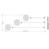 NOWA Tom suspension 3 lumières E14 moderne pour salle à manger Ø 41,8 cm