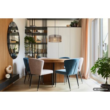 NOWA Leeds lampadaire moderne rond et élancé E27 60 W hauteur 135 cm Ø 35 cm
