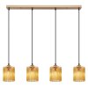 NOWA Leeds lustre suspension 4 flammes moderne E14 87 cm pour salle à manger et salon