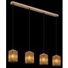 NOWA Leeds lustre suspension 4 flammes moderne E14 87 cm pour salle à manger et salon